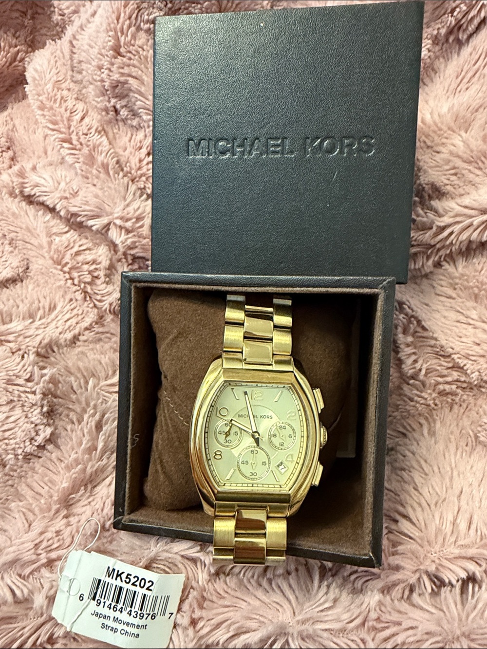 Michael Kors Gold-Tone Chronograph Bracelet Watch
